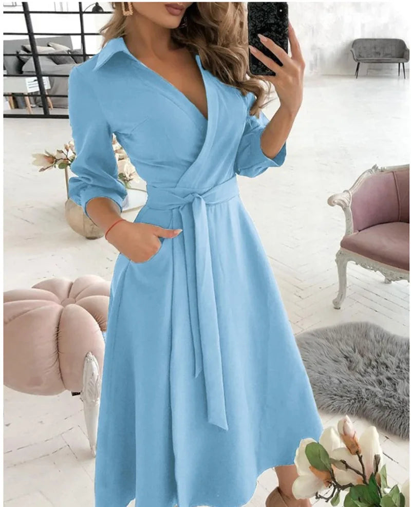 Aubrellia | Wickelkleid Mit Riemen