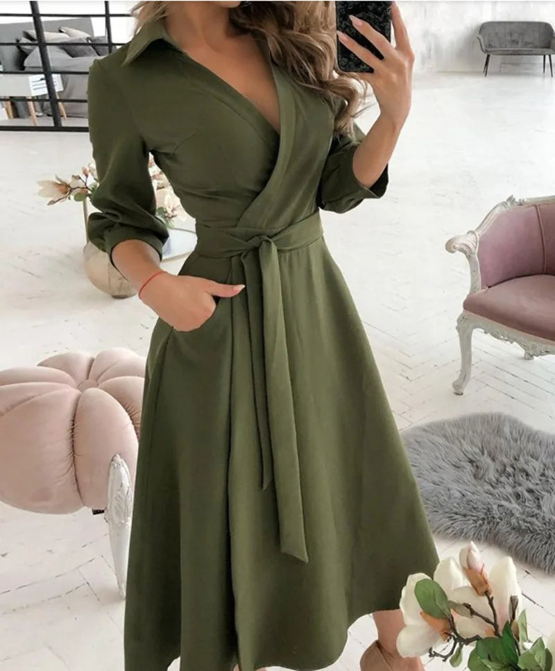 Aubrellia | Wickelkleid Mit Riemen