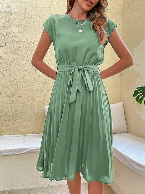 Cecilia | Minikleid mit kurzen Ärmeln und Falten