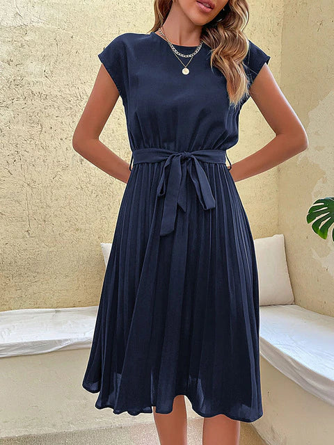 Ciara | Kurzärmeliges Plissee-Minikleid