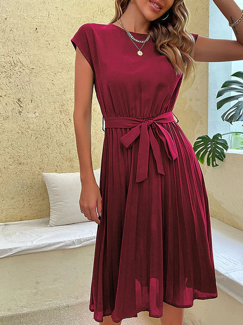 Ciara | Kurzärmeliges Plissee-Minikleid
