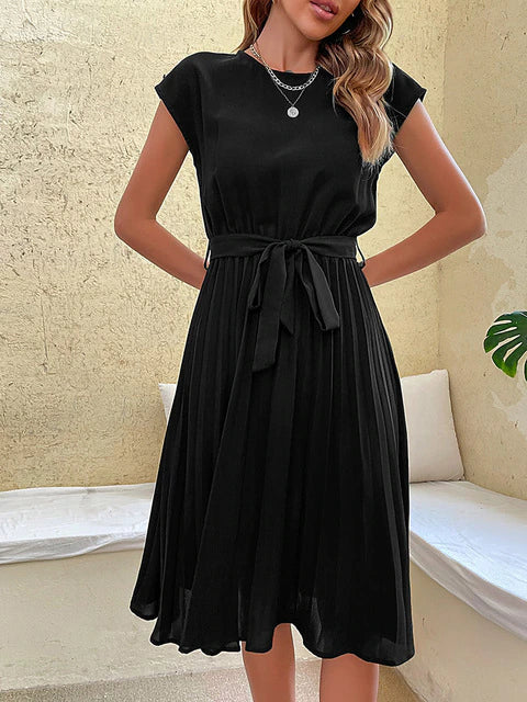 Cecilia | Minikleid mit kurzen Ärmeln und Falten
