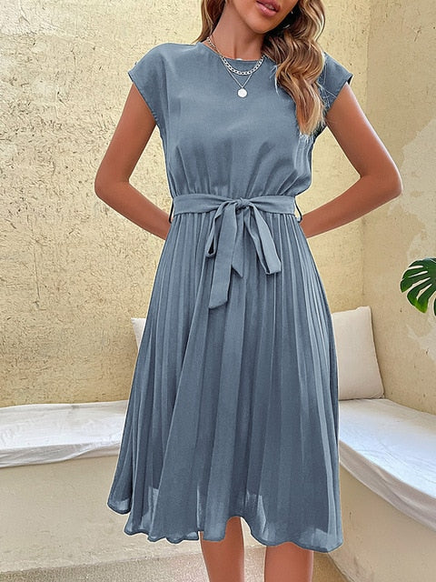 Cecilia | Minikleid mit kurzen Ärmeln und Falten