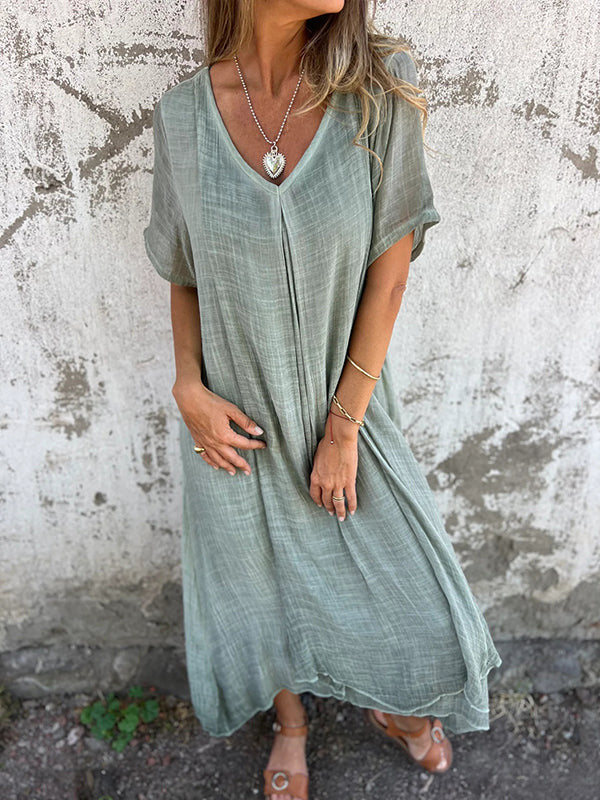 Josefine | Premium Kleid mit V-Ausschnitt