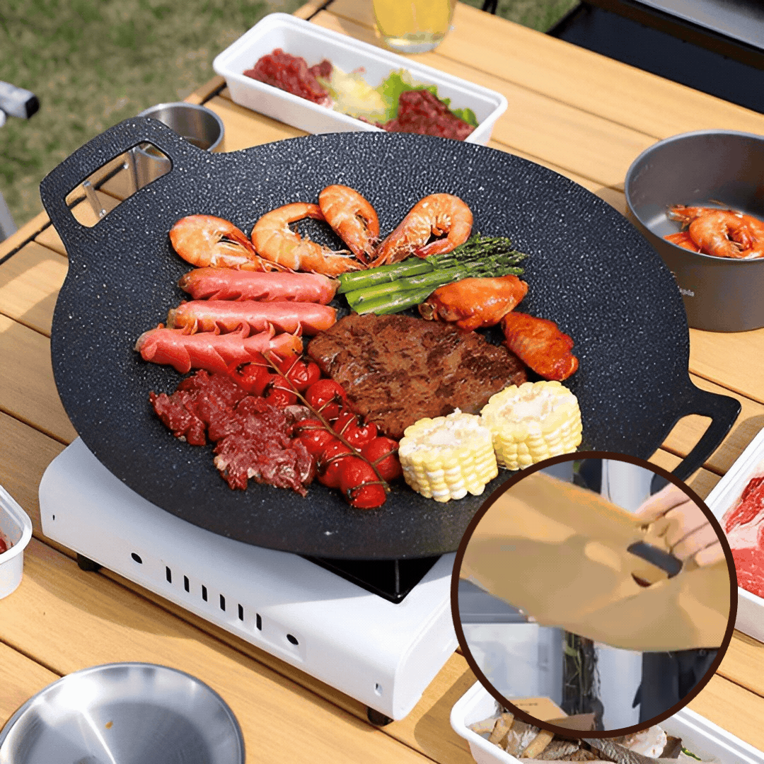 GrillXpert™ - Antihaft-Grillpfanne aus Steingut