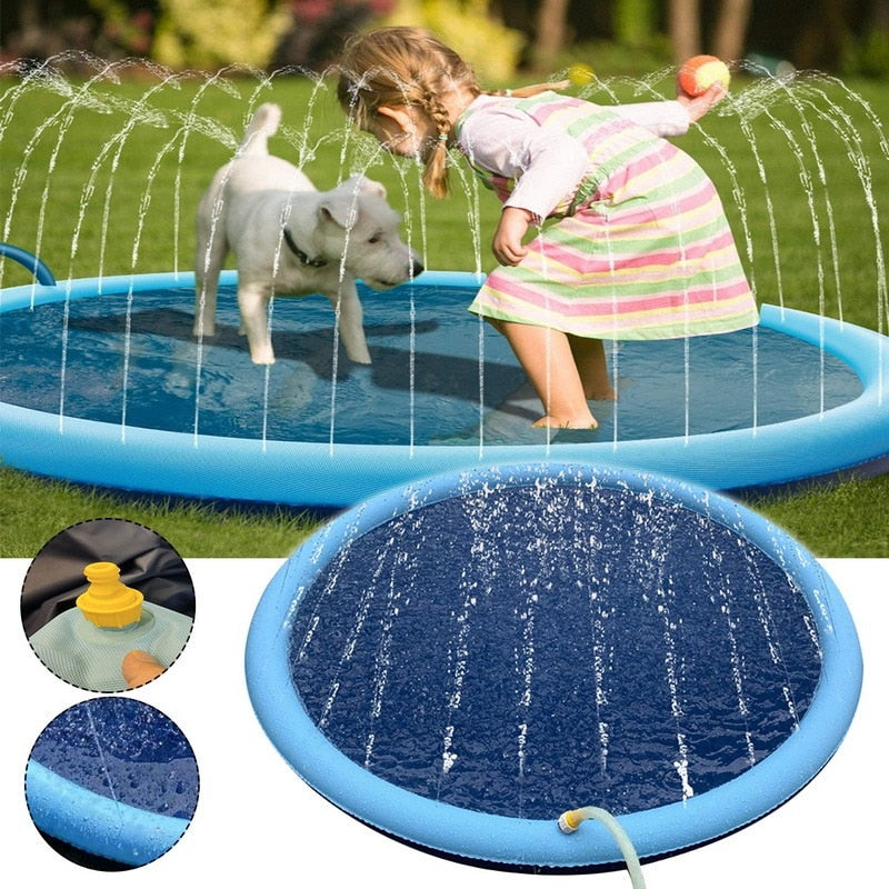 Wasser Spielmatte™ - Interaktiver Wasserspaß für Haustiere und Kinder!