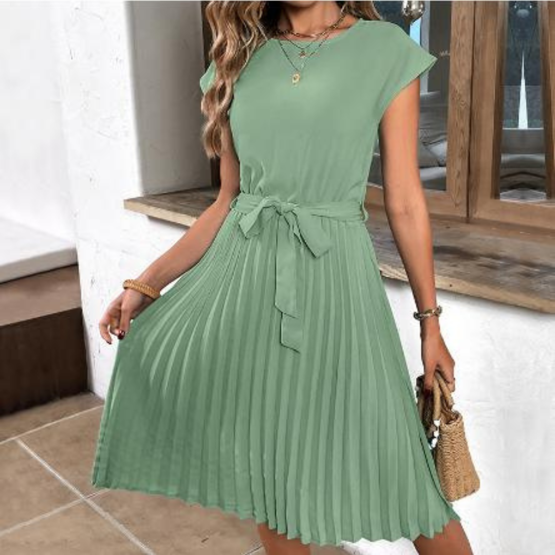 Ciara | Kurzärmeliges Plissee-Minikleid