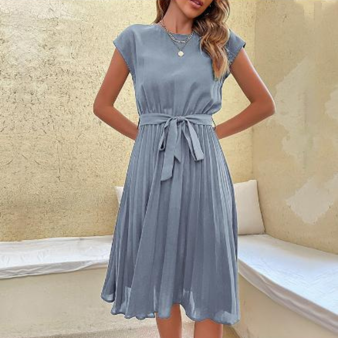 Ciara | Kurzärmeliges Plissee-Minikleid