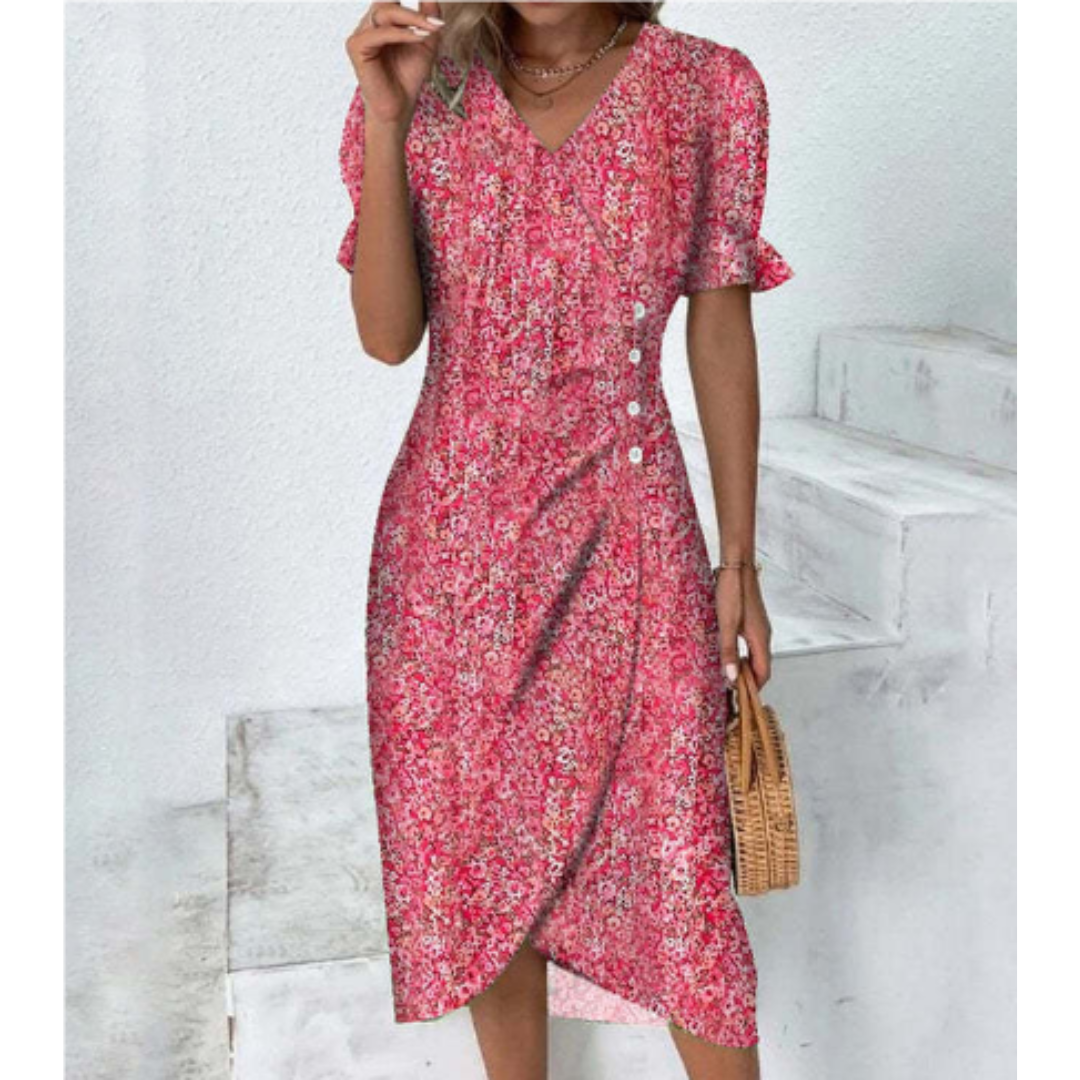 Evie | Blümchenmuster Damen Kleid