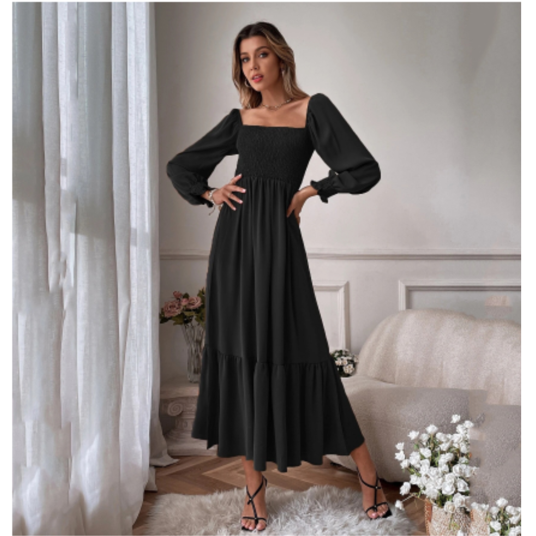 Hermina | Damen Kleid mit langen Ärmeln