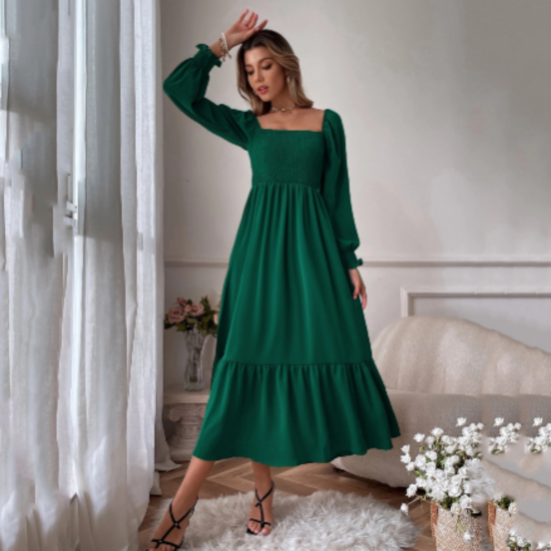 Hermina | Damen Kleid mit langen Ärmeln