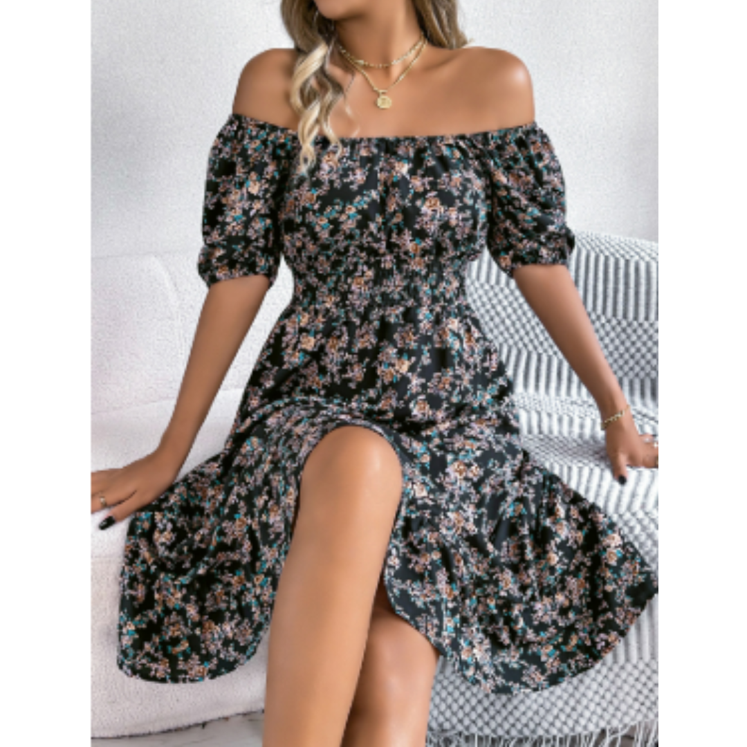 Drayanara | Atemberaubendes fließendes Sommerkleid mit Blumenmuster für Damen