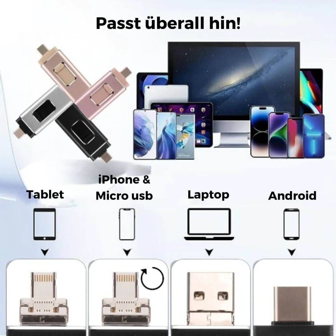 4 in 1 USB Stick™ - Genügend Stauraum