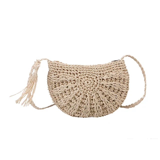 Kesia | Boho Half-Moon Woven Bag
