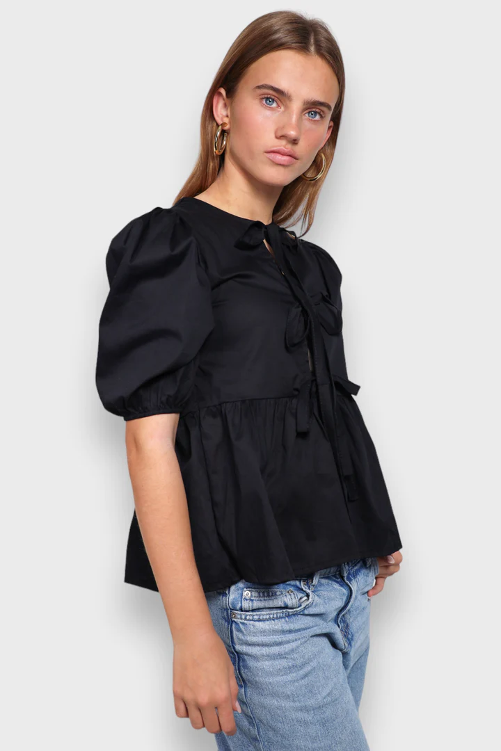 Damenbluse mit Schleife - Daniela