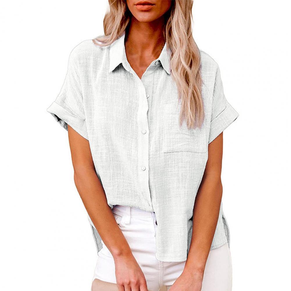Anspruchsvolle Sommerbluse aus Leinen für Frauen - Carola