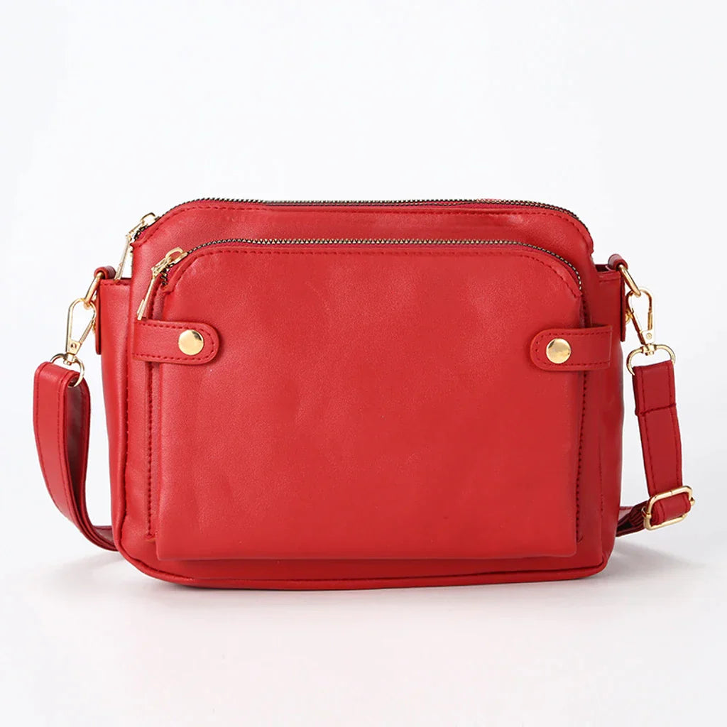 Tara's Multifunktionale Lederschultertasche & Clutch