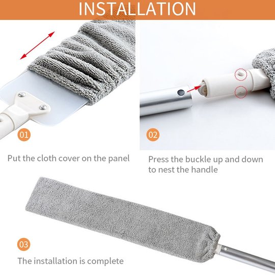 RetractableDuster™ - Reinigt Mühelos die Engsten und Schwer Zugänglichen Stellen