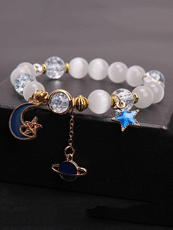 Stern & Mond Perlenarmband | Kosmische Eleganz für Ihr Handgelenk