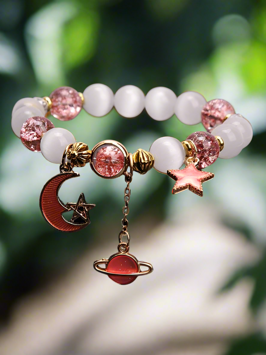 Stern & Mond Perlenarmband | Kosmische Eleganz für Ihr Handgelenk