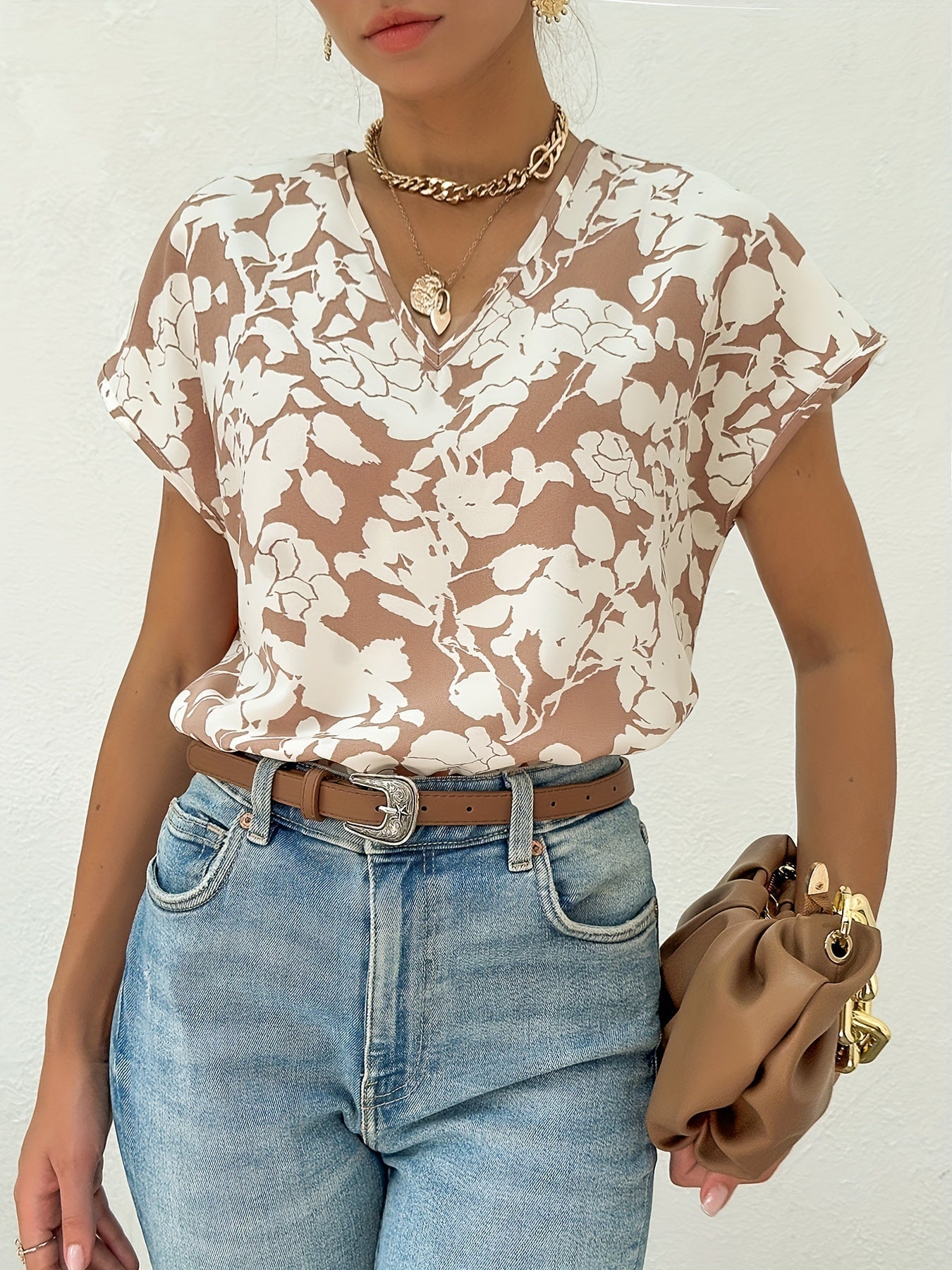 Elegante florale Bluse für den Sommer - Johanna
