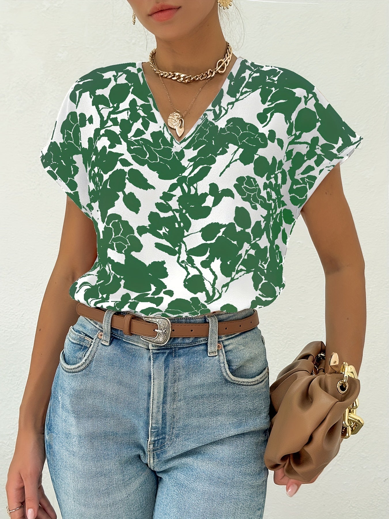 Elegante florale Bluse für den Sommer - Johanna