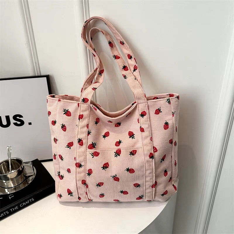 Kord-Erdbeeren Tasche