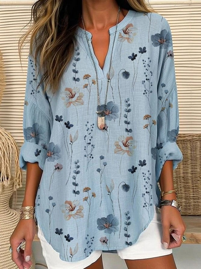 Stilvolle Damenbluse mit Blumenmuster - Liesel