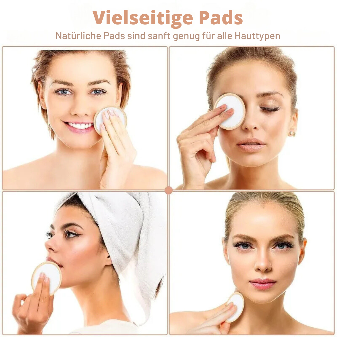 EcoPure™ – 10er Set Wiederverwendbare Make-up-Entferner Pads