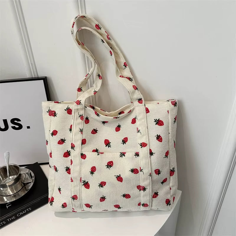 Kord-Erdbeeren Tasche